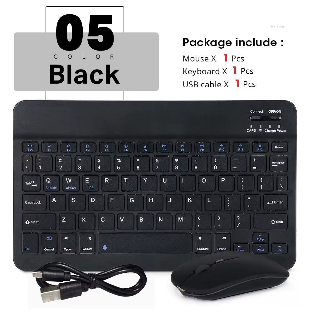 Mini Wireless Keyboard Bluetooth Keyboard for Ipad Phone Tablet Portable Bluetooth Keyboard and Mouse for Samsung Xiaomi Android