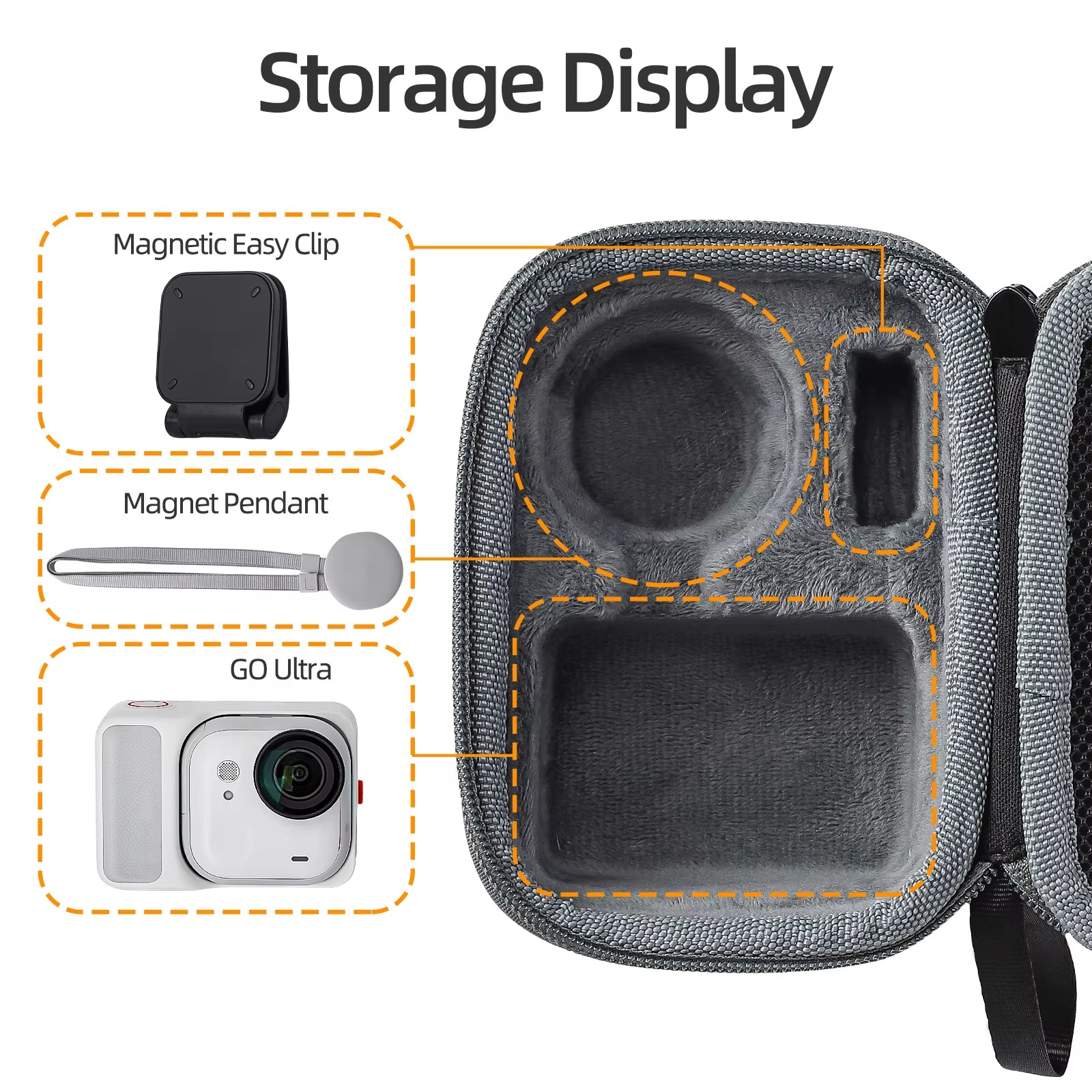  for  GO Ultra Mini Storage Bag Carrying Case Handbag Portable Travel Box for  GO Ultra Camera Accessories