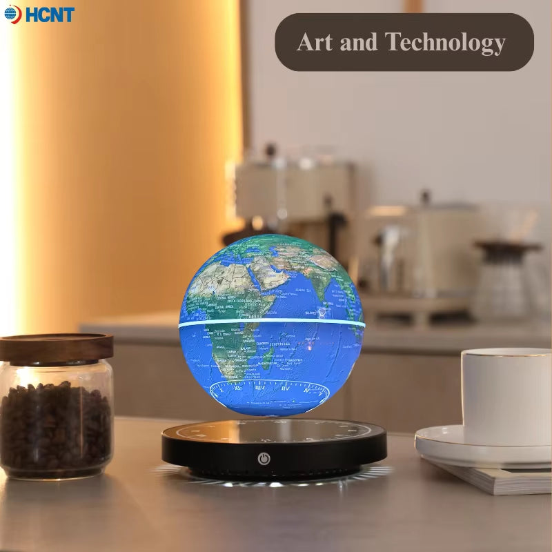Floating Globe Magnetic Levitating Globe with LED Light Globe World Map for Home Office Decor Cool Tech Gift for Kids Teacher