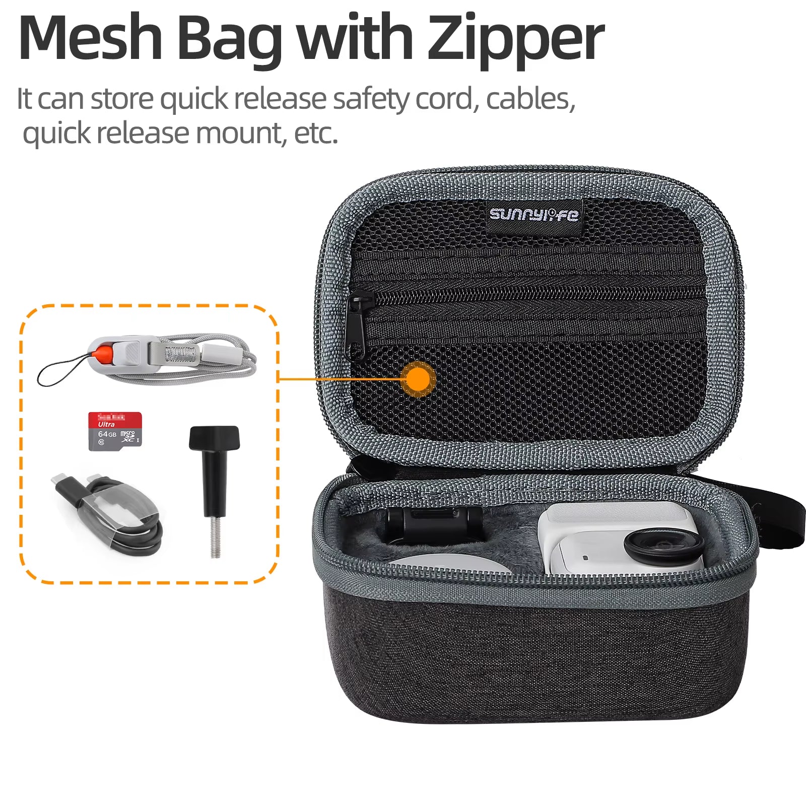  for  GO Ultra Mini Storage Bag Carrying Case Handbag Portable Travel Box for  GO Ultra Camera Accessories